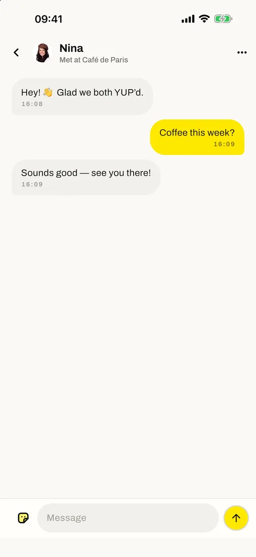 Chat with a match.